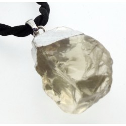 Natural Citrine Electroplated Pendant